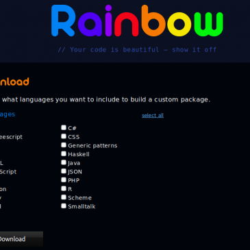 Syntax highlighting using Rainbow